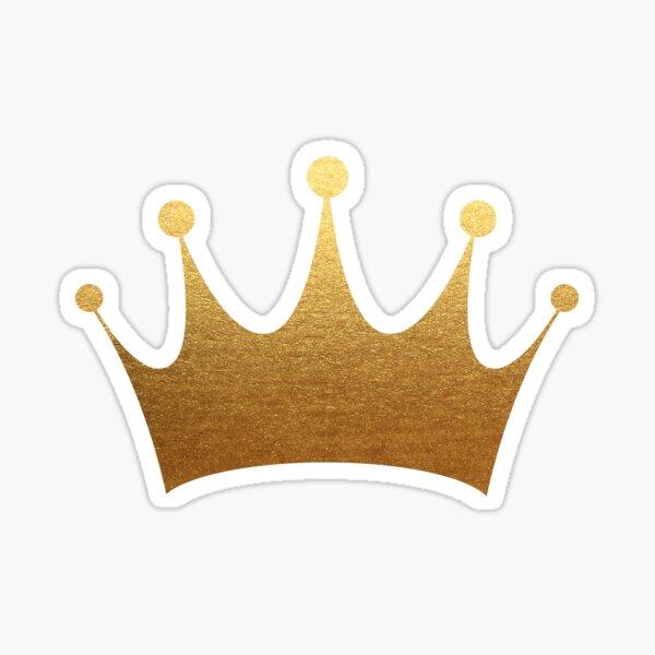 gold crown Sticker for Sale by PineLemon