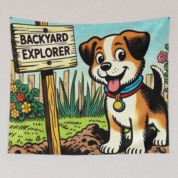 Item preview, Typical Dog Old Comics Style Illustration designed and sold by VectorPlace.
