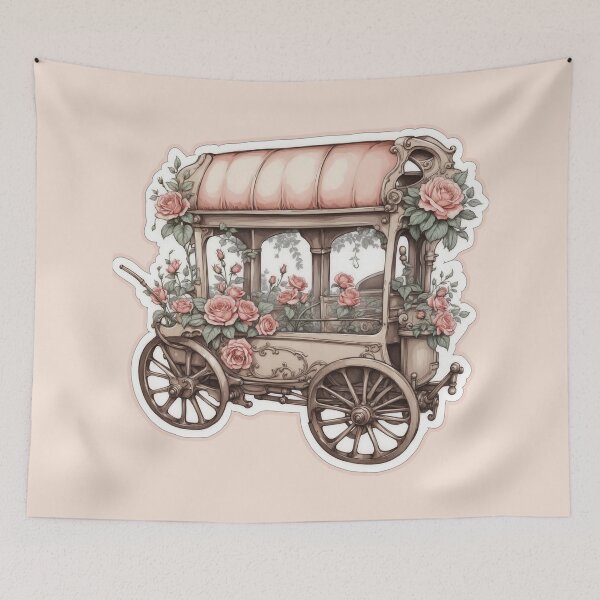 Item preview, Flower Street Cart, Shabby Chic designed and sold by Witsprings.