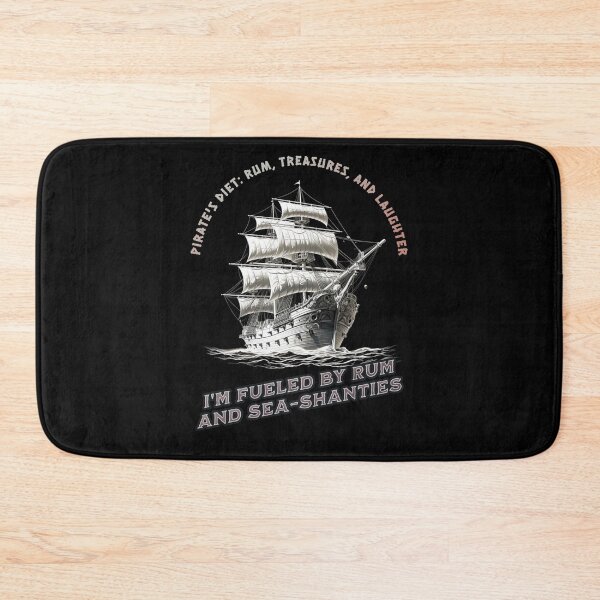 Item preview, I'm fueled by rum and sea shanties - Nautica - Set sail - pirates booty - Yachting club - Yachting world - Cruising sailboat designed and sold by JansenGS.