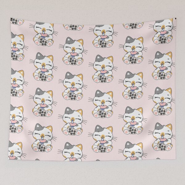 Item preview, cat drinking boba tea, drinking, bubble, aesthetic cat drinking boba,  designed and sold by Celebrationist.