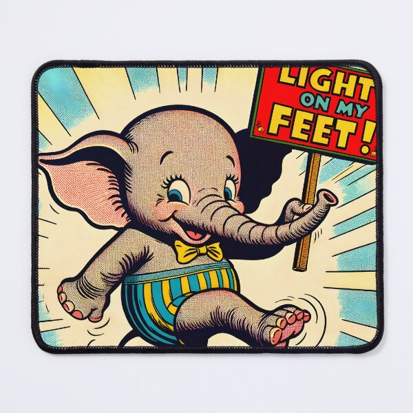 Item preview, Playful Elephant Old Comics Style Illustration designed and sold by VectorPlace.