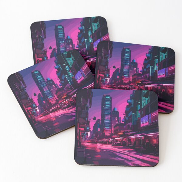 Item preview, Neon Lit Cityscape designed and sold by Ikibrai.