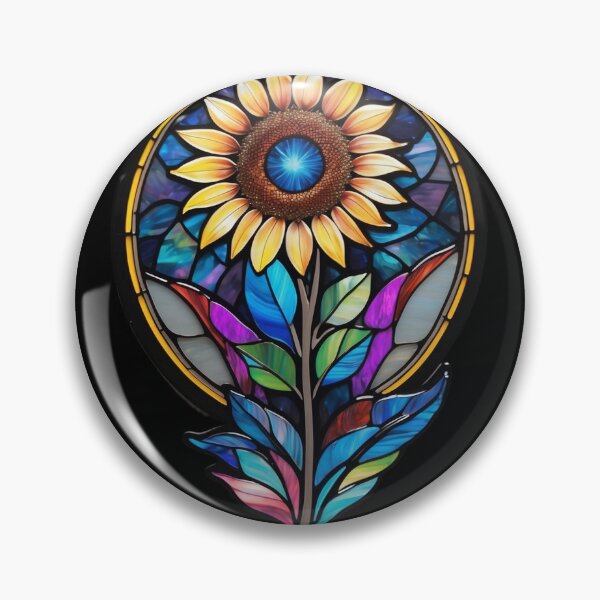 Item preview, Stained Glass Sunflower designed and sold by Desfix.