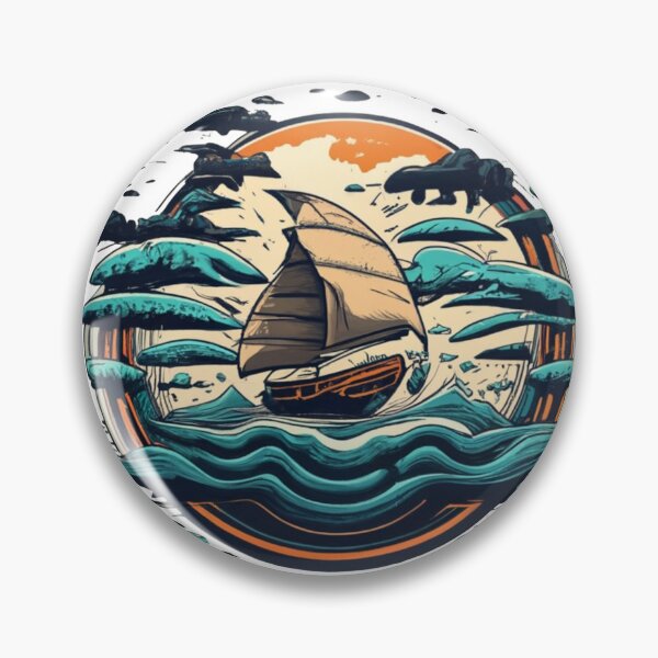 Item preview, Ship In Sea While Storming Coool Illustration  designed and sold by Attire mukashaf.