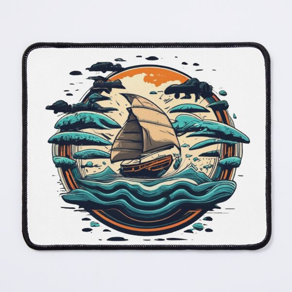 Item preview, Ship In Sea While Storming Coool Illustration  designed and sold by Attire mukashaf.