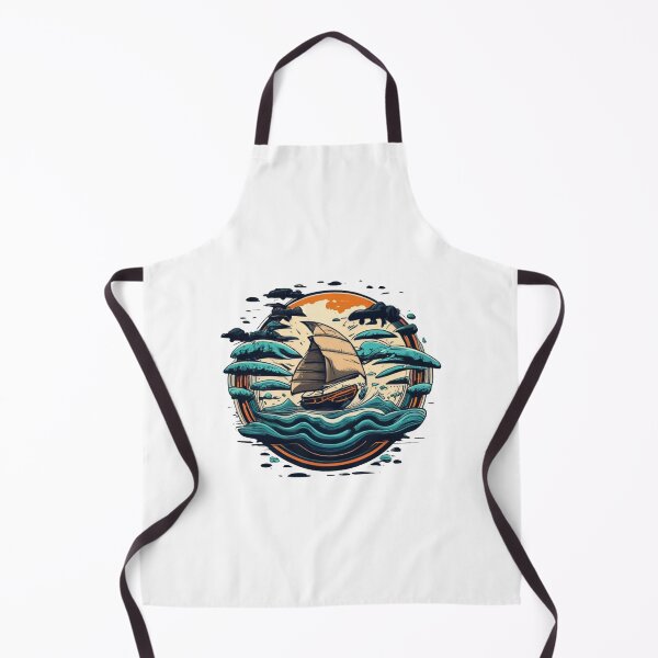 Item preview, Ship In Sea While Storming Coool Illustration designed and sold by Attire mukashaf.