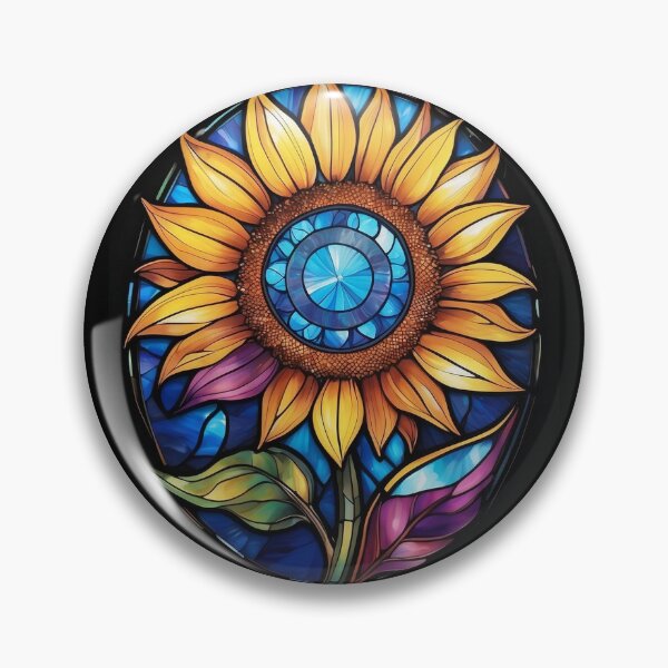 Item preview, Stained Glass Sunflower designed and sold by Desfix.