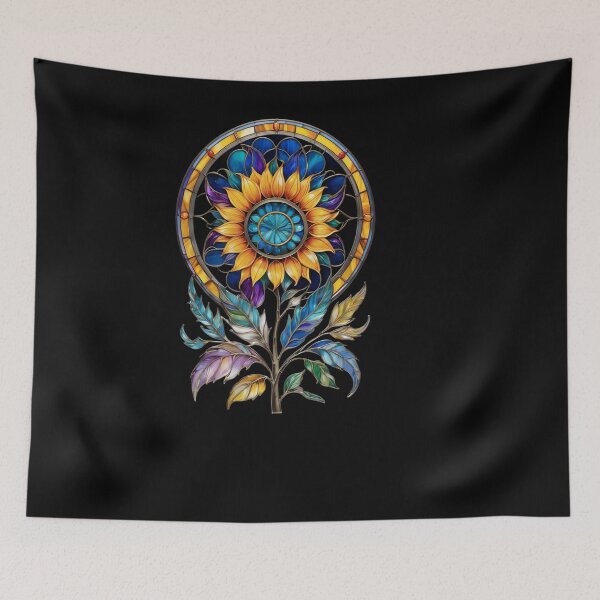Item preview, Stained Glass Sunflower designed and sold by Desfix.
