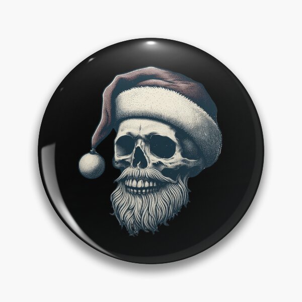 Item preview, Retro Holiday Revival: Vintage Skull with Santa Hat designed and sold by HeadTurningArt.