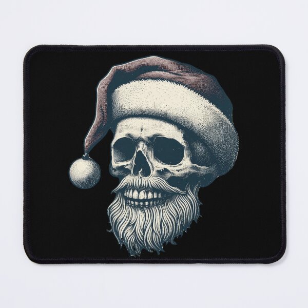 Item preview, Retro Holiday Revival: Vintage Skull with Santa Hat designed and sold by HeadTurningArt.