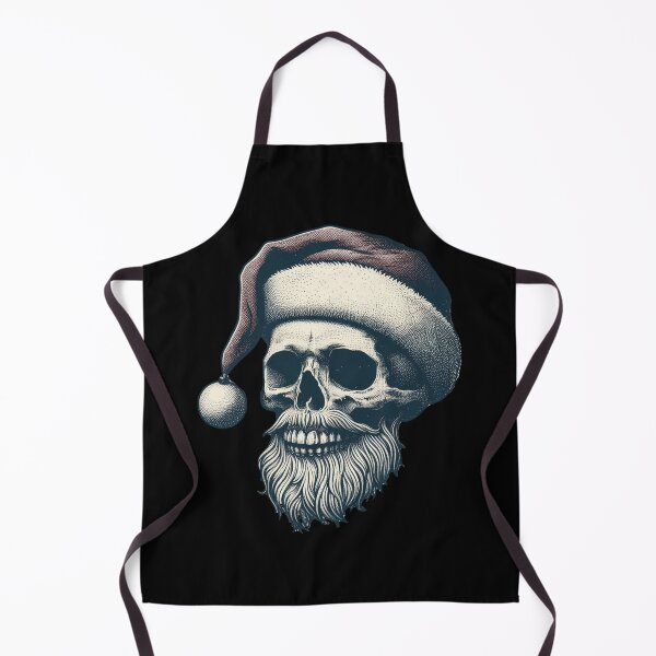 Item preview, Retro Holiday Revival: Vintage Skull with Santa Hat designed and sold by HeadTurningArt.