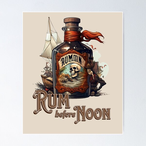 Item preview, Rum before noon - Nautica - Set sail - pirates booty - Yachting club - Yachting world - Cruising sailboat designed and sold by JansenGS.