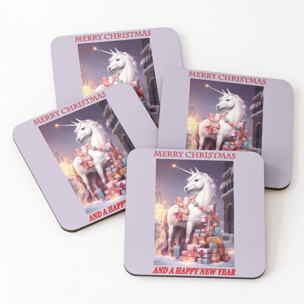 Item preview, Christmas Unicorn cute fantisy art designed and sold by LorrieBee.