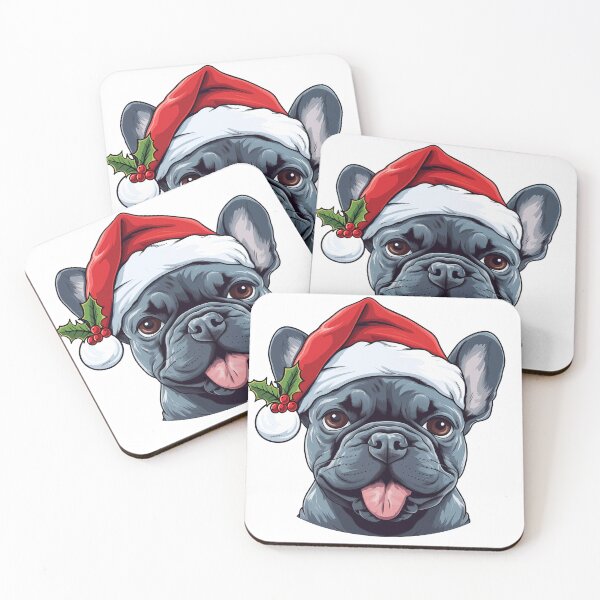 Item preview, Christmas French Bulldog - Blue, Gray designed and sold by wotsthis.