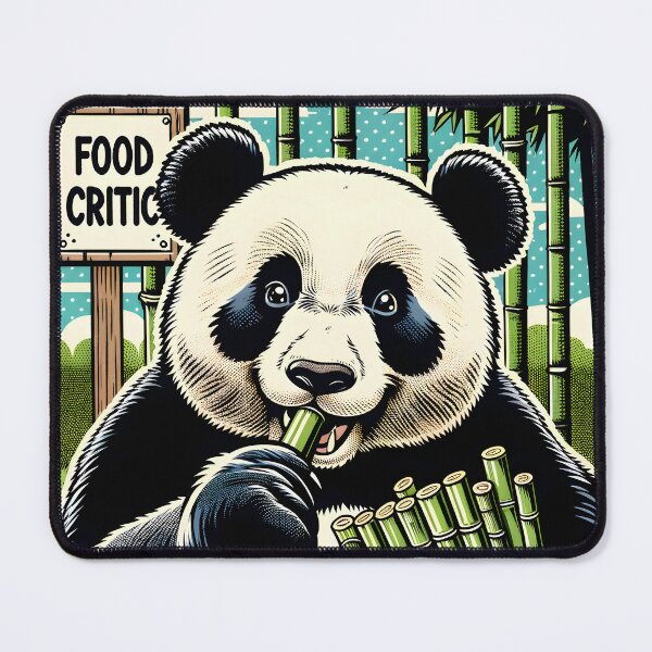Item preview, Ilustración de estilo cómic antiguo panda de bambú designed and sold by VectorPlace.
