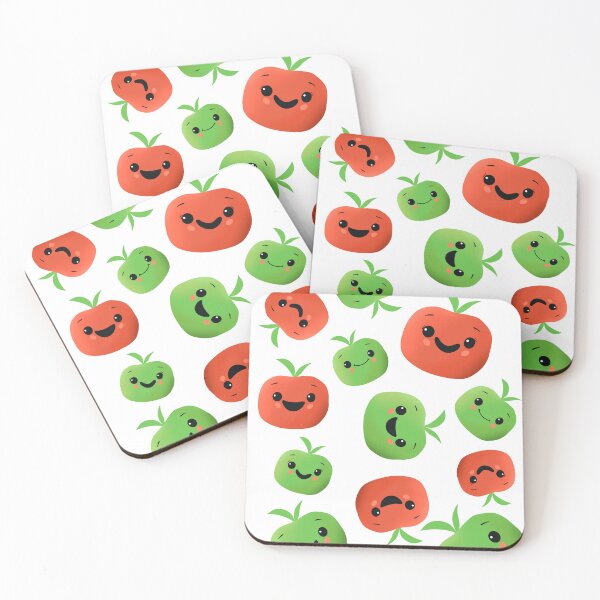 Item preview, Happy Cute Green and red apple pattern designed and sold by Anton Repetto.