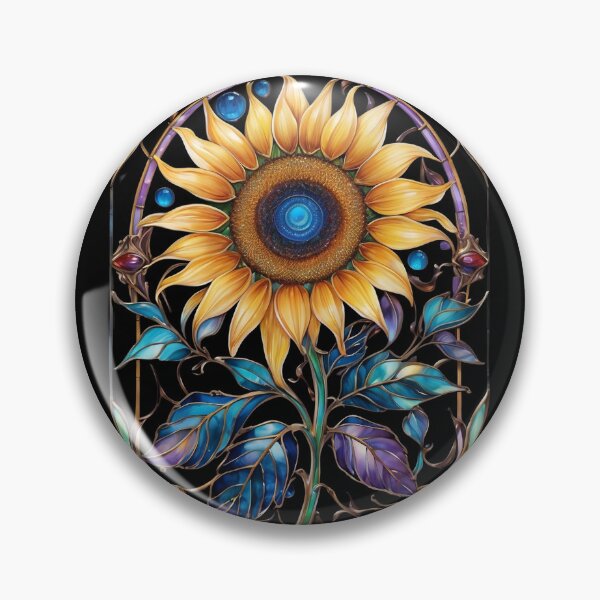 Item preview, Stained Glass Sunflower designed and sold by Desfix.