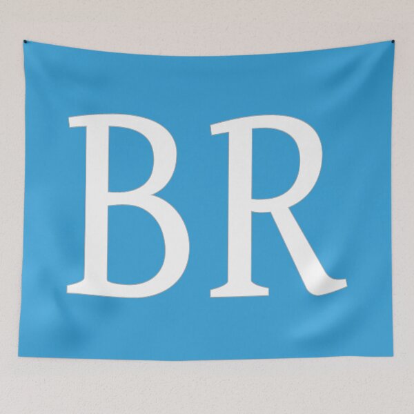 Item preview, BR Initials Monogram Elegant White Letters designed and sold by Jeallan Designs.