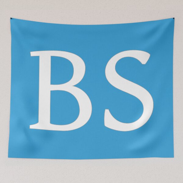 Item preview, BS Initials Monogram Elegant White Letters designed and sold by Jeallan Designs.
