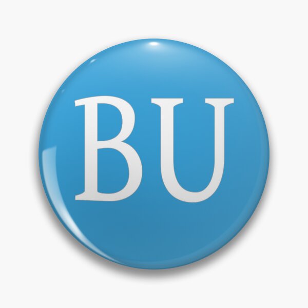 Item preview, BU Initials Monogram Elegant White Letters designed and sold by Jeallan Designs.