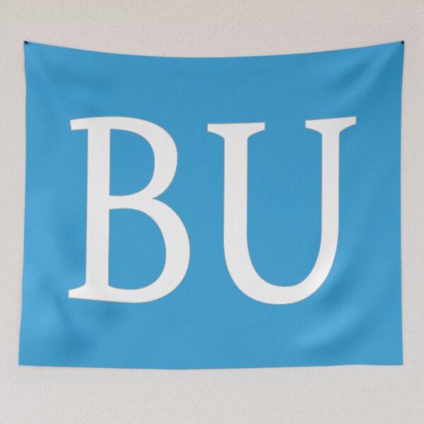 Item preview, BU Initials Monogram Elegant White Letters designed and sold by Jeallan Designs.