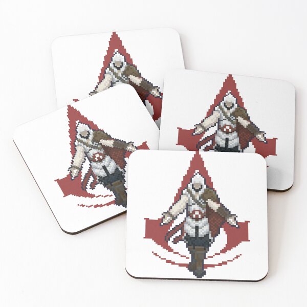 Item preview, Assassins Creed Ezio Auditore Pixel Art Retro Symbol designed and sold by wolfkin-design.