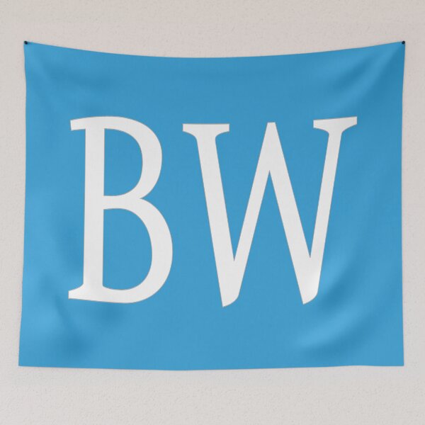Item preview, BW Initials Monogram Elegant White Letters designed and sold by Jeallan Designs.