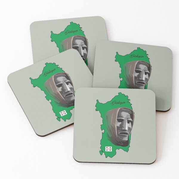 Item preview, Mamuthones Sardegna Sardinia green map designed and sold by antonietta40.