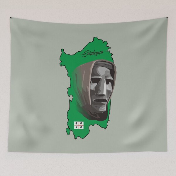 Item preview, Mamuthones Sardegna Sardinia green map designed and sold by antonietta40.