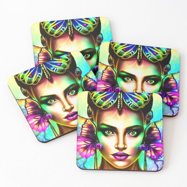 Item preview, Intricate Whispers: Butterflies Surround a Mesmerizing Beauty designed and sold by Daniel Dudgeon.