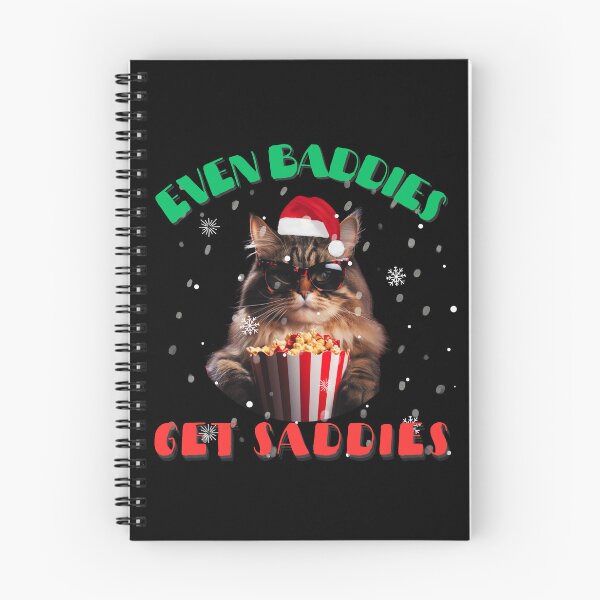 Item preview, Even Baddies Get Saddies Christmas Cat Shirt: Festive Feline Fun for the Holidays! designed and sold by Blendfactor.