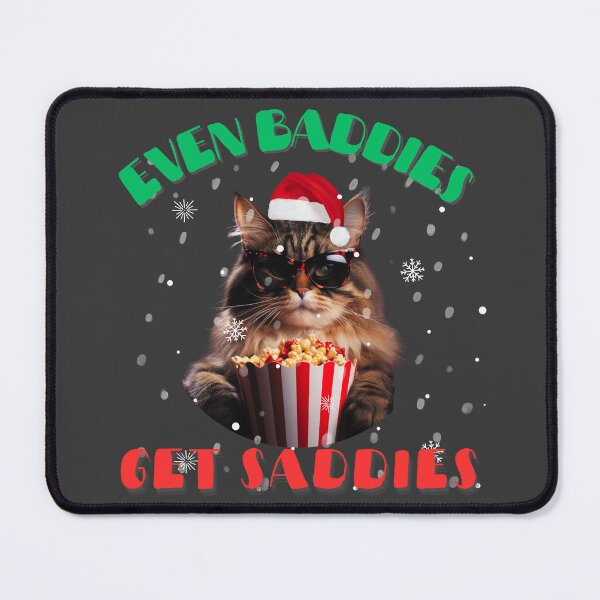 Item preview, Even Baddies Get Saddies Christmas Cat Shirt: Festive Feline Fun for the Holidays! designed and sold by Blendfactor.