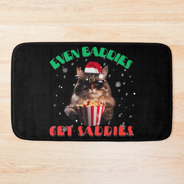 Item preview, Even Baddies Get Saddies Christmas Cat Shirt: Festive Feline Fun for the Holidays! designed and sold by Blendfactor.