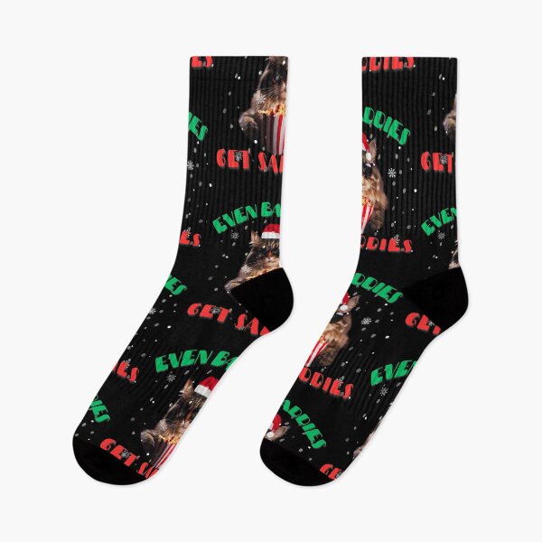 Item preview, Even Baddies Get Saddies Christmas Cat Shirt: Festive Feline Fun for the Holidays! designed and sold by Blendfactor.