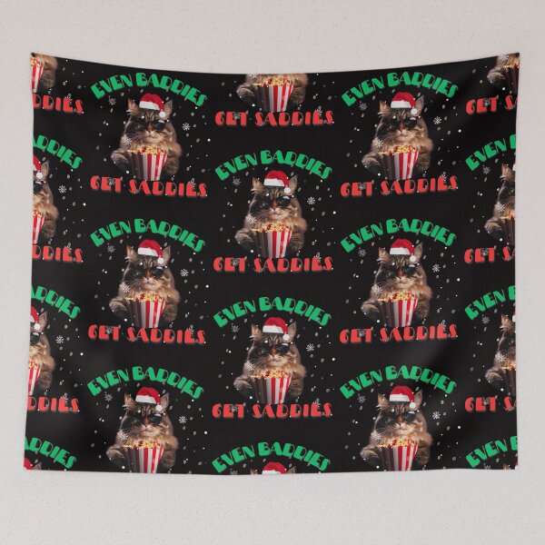 Item preview, Even Baddies Get Saddies Christmas Cat Shirt: Festive Feline Fun for the Holidays! designed and sold by Blendfactor.