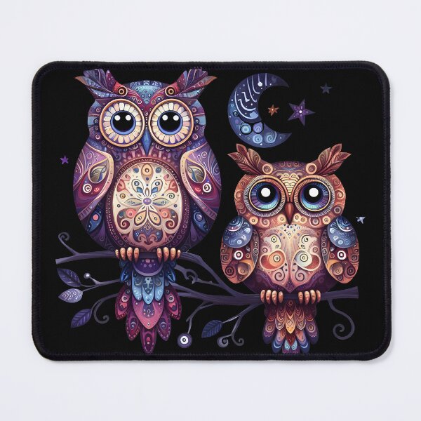 Item preview, Whimsical Owls - Nighttime Guardians designed and sold by ColorOfBirds.