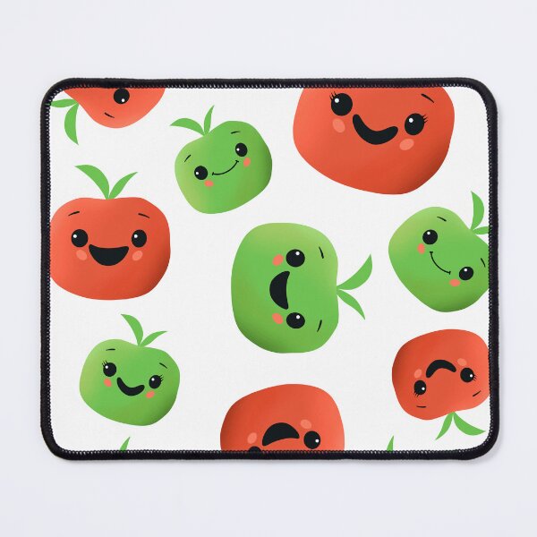 Item preview, Happy Cute Green and red apple pattern designed and sold by Anton Repetto.