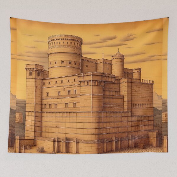 Item preview, Landscape With Castle Inspired by Leonardo Da Vinci designed and sold by LanaGustavsson.