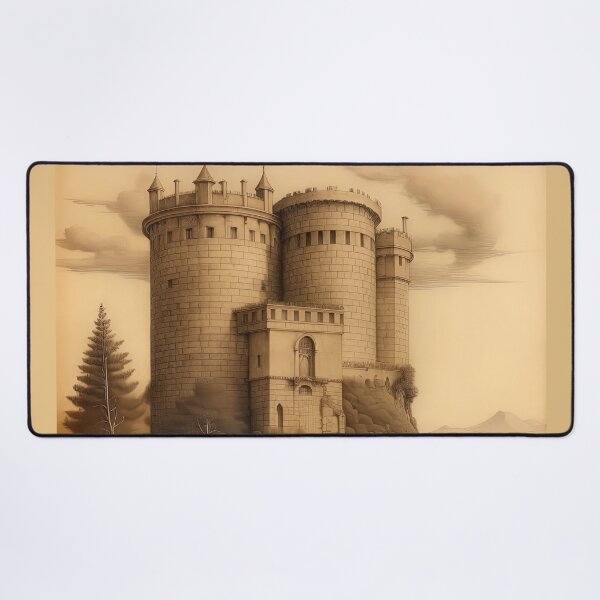 Item preview, Landscape With Castle Inspired by Leonardo Da Vinci designed and sold by LanaGustavsson.