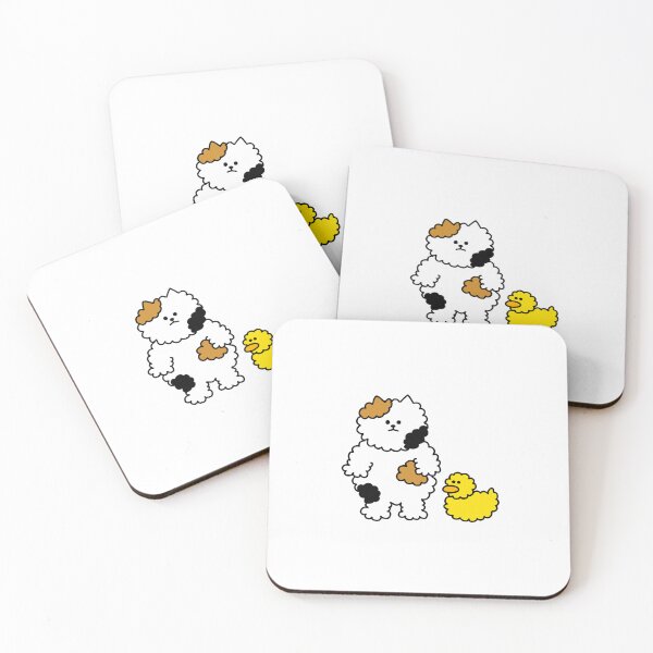 Item preview, a curly Cat and a curly Duck designed and sold by superbaechoo.