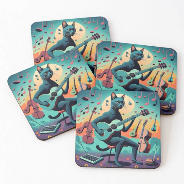 Item preview, Cat with a guitar designed and sold by Studio-DesignWw.