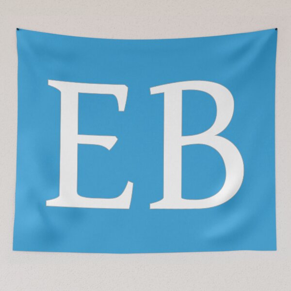Item preview, EB Initials Monogram Elegant White Letters designed and sold by Jeallan Designs.
