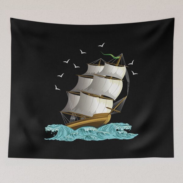 Item preview, Sailing Ship Waves designed and sold by Ayesha Saleem.