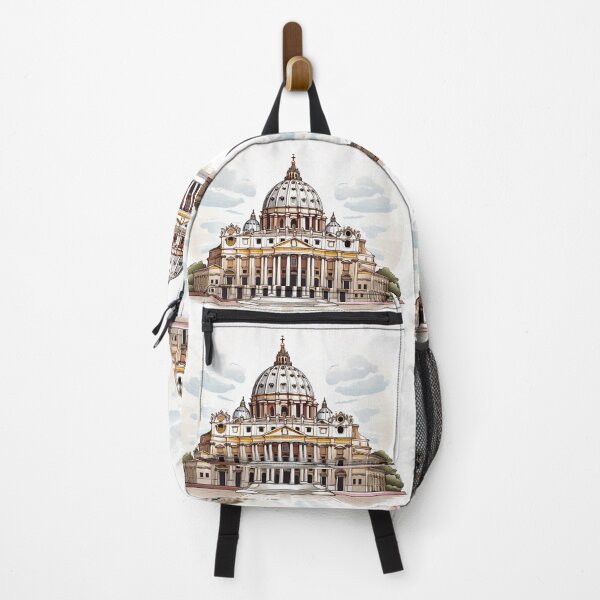 Item preview, Painting of Church: St. Peter's Basilica, Michelangelo, and a Watercolor Painting designed and sold by HeavenArtStudio.