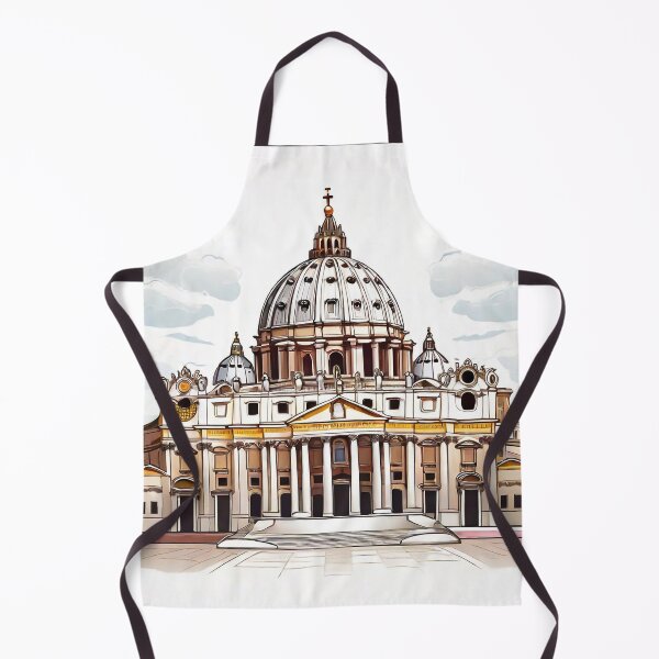 Item preview, Painting of Church: St. Peter's Basilica, Michelangelo, and a Watercolor Painting designed and sold by HeavenArtStudio.