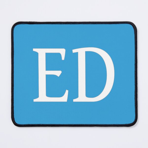 Item preview, ED Initials Monogram Elegant White Letters designed and sold by Jeallan Designs.