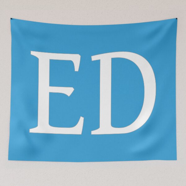 Item preview, ED Initials Monogram Elegant White Letters designed and sold by Jeallan Designs.