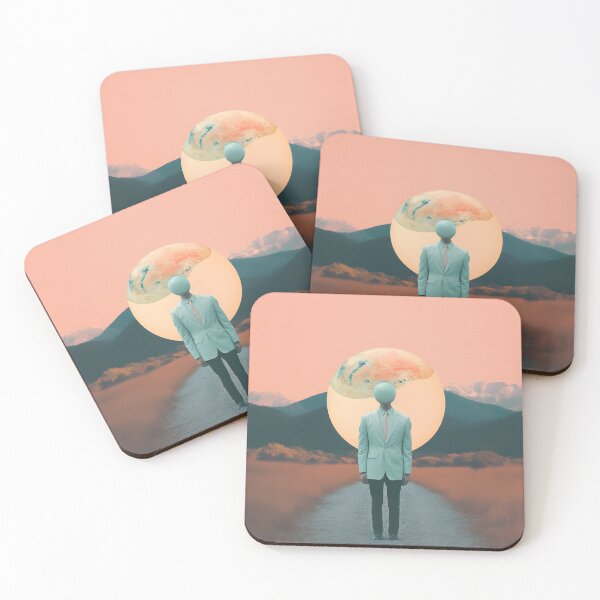 Item preview, Surreal Landscape with Moon-Headed Figure designed and sold by VectorPlace.
