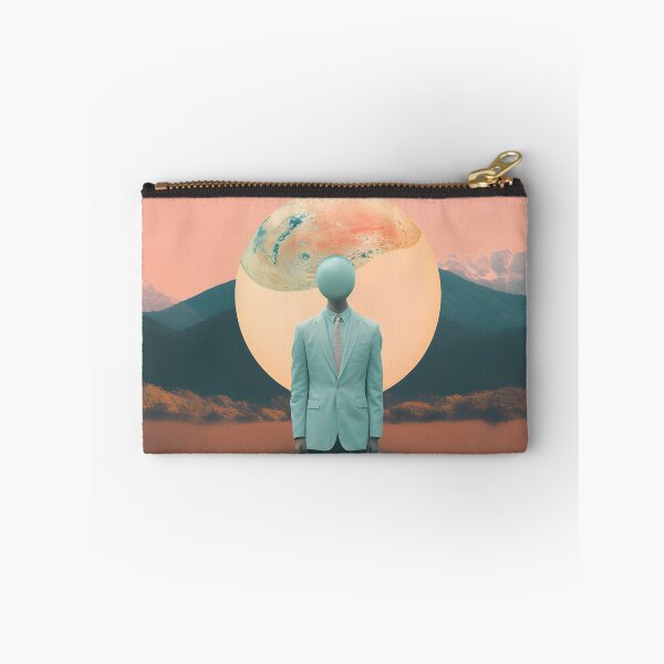 Item preview, Surreal Landscape with Moon-Headed Figure designed and sold by VectorPlace.